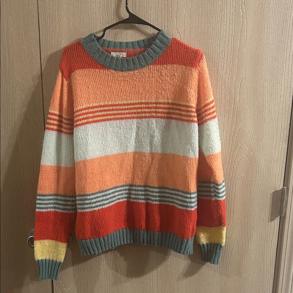 Easel Multicolor Striped Sweater